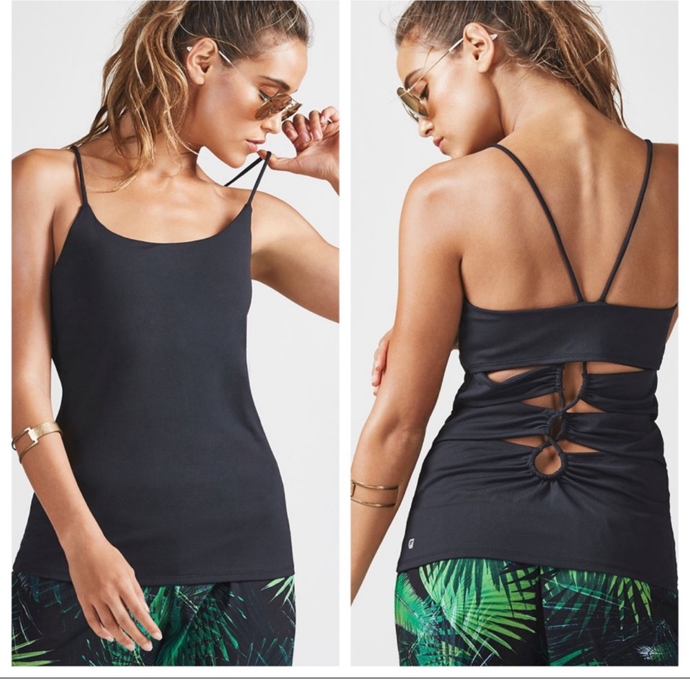 Fabletics black strap Bailey top